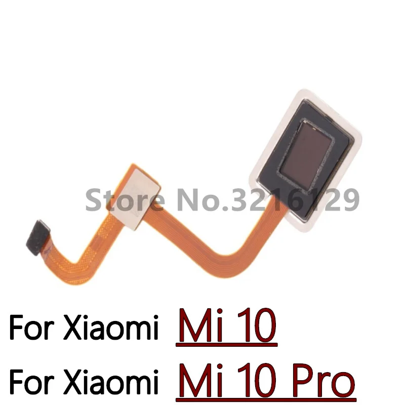 100% Original For Xiaomi Mi 10 Pro 10T Pro 10 Lite Ultra Fingerprint Sensor Home Return Key Menu Button Flex Ribbon Cable