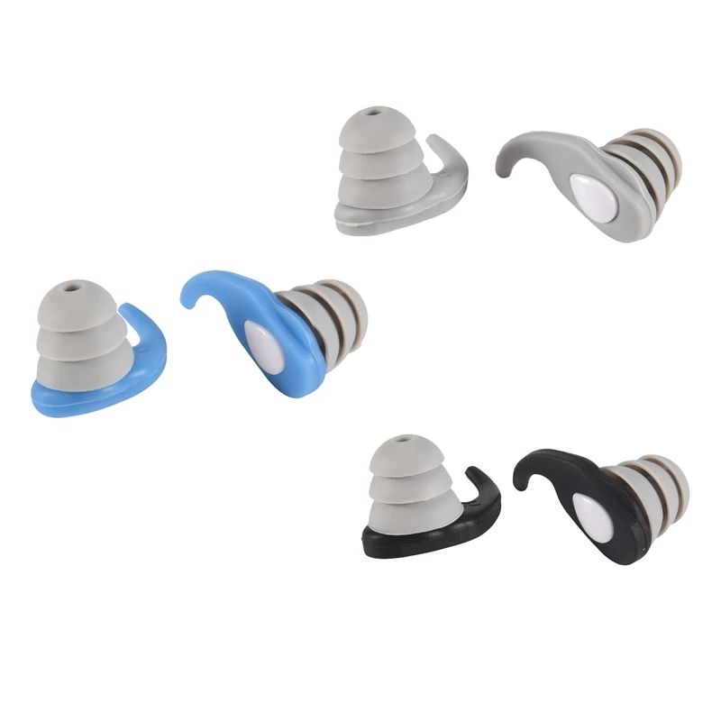 

Swimmers Ear Plugs Men Women Waterproof Earplugs For Swimming 3 Pairs Adults Kids Swim Ear Plugs A