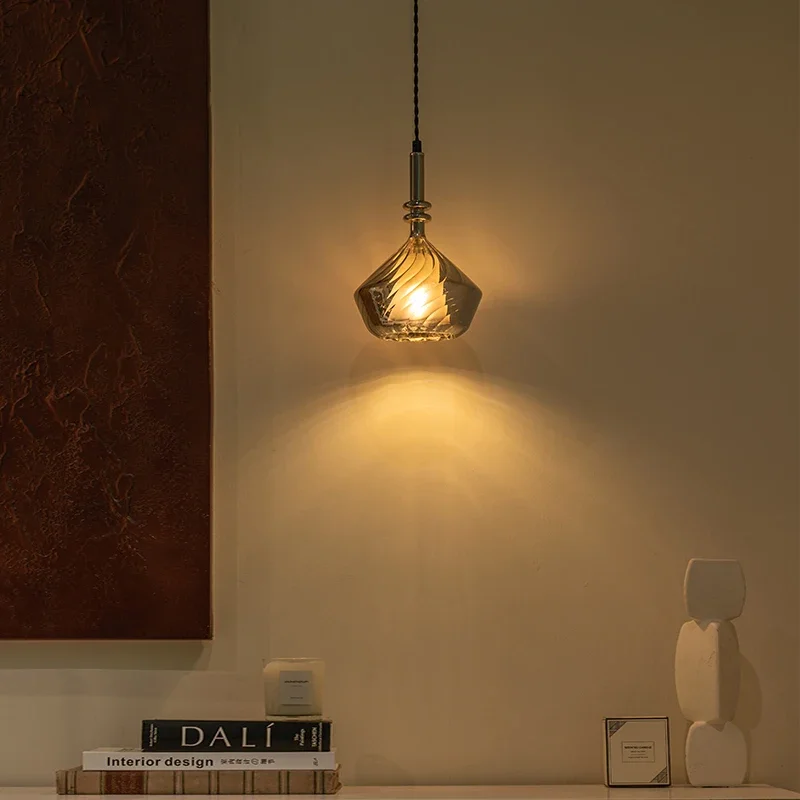 

Glass Bedside Pendant Light Modern Italian Style Living Room Dining Room Bedroom Chandelier Lamp Luxury Room Decorative Lights