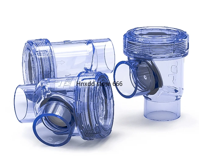 Kitchen transparent blue flap check valve pvc drain pipe