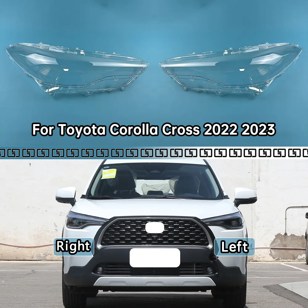 

For Toyota Corolla Cross 2022 2023 Car Front Headlight Cover Lens Glass Headlamps Transparent Lampshad Lamp Shell Masks