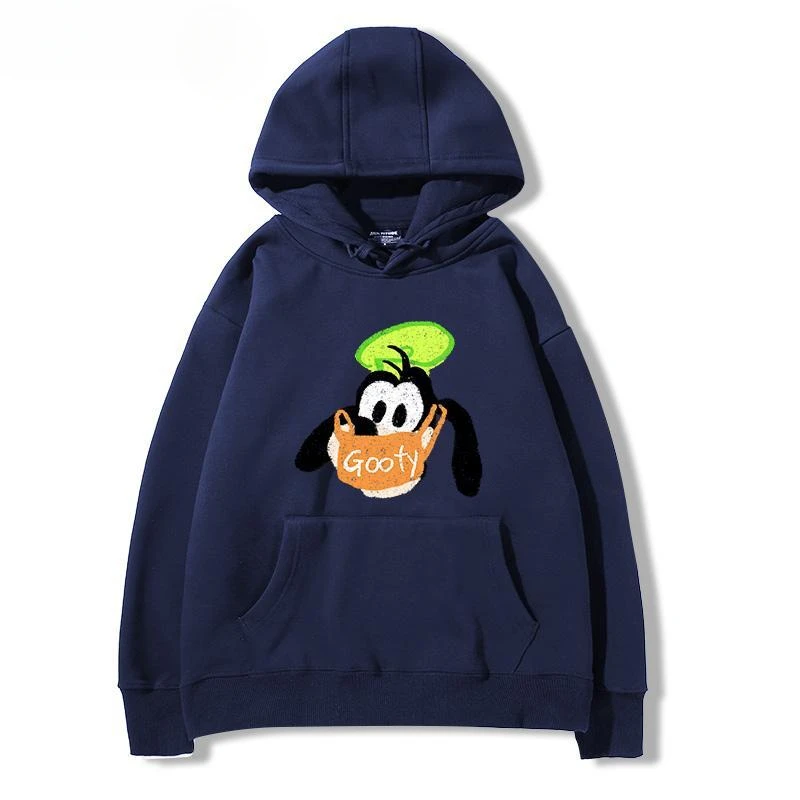 Mickey Mouse printed sweatshirt Kawaii Disney Mickey Minnie Goofy Goof hooded couple style fashionable and versatile casual top