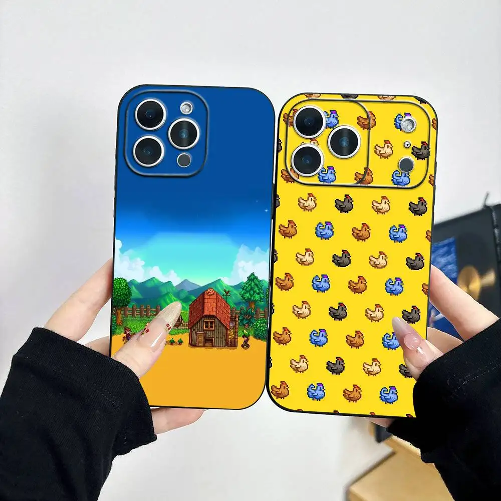Healing Game Stardew Valley Phone Case For iPhone 17, 16,15,14,13,12,11 Plus,Pro Max, Others Soft Black Cover