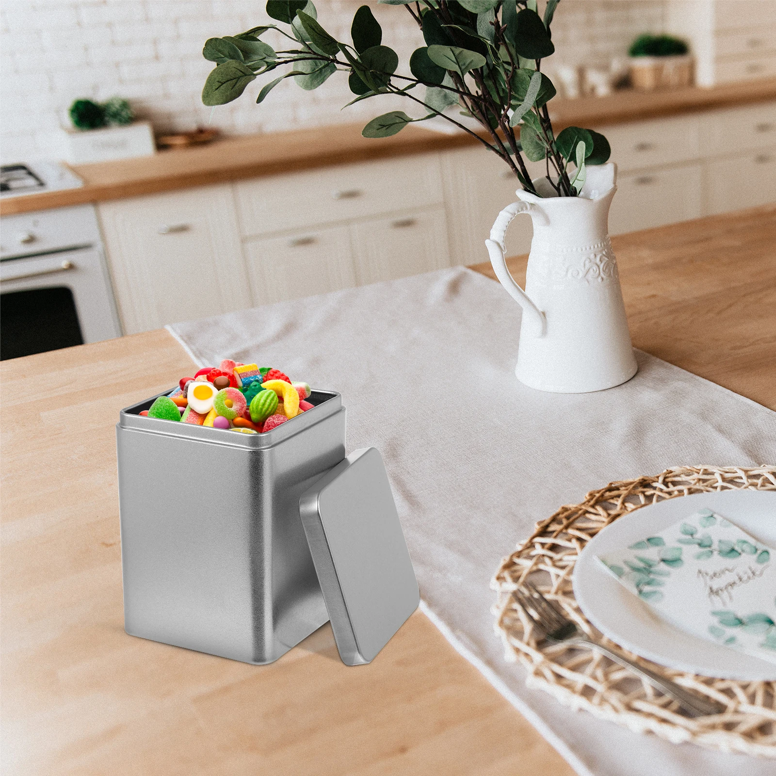 

3Pcs Tea Gift Boxes Thicken Metal Containers Perfect for Occasions Candy Chocolate Tea Favors Portable Multi-Purpose Use