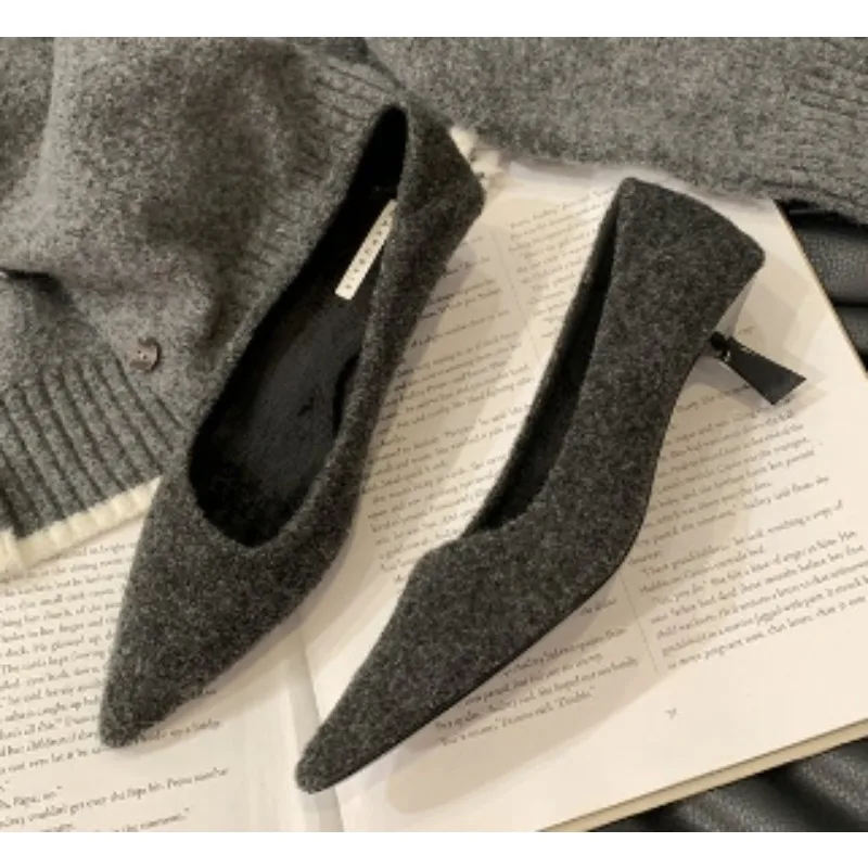 

New Style Luxury Pumps Shoes for Women Heeled Woman Medium Stiletto Heels High Sandal Party Office Elegant Brown Small Heel Sexy