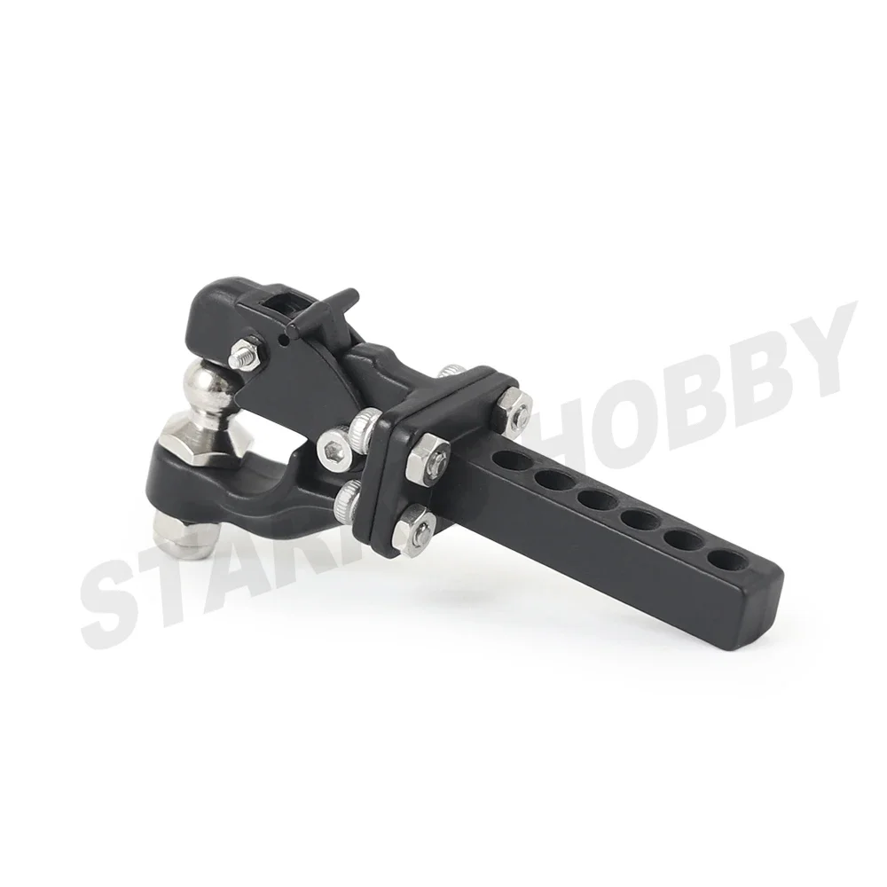 Metal Adjustable Trailer Hitch Mount for 1/10 RC Crawler TRX4 Axial SCX10 90046 Redcat GEN 8 Scout II CC01 TF2