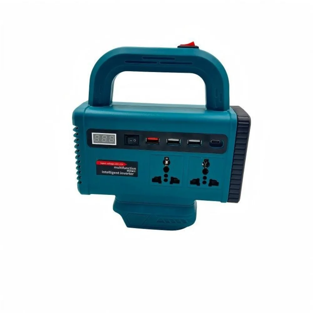 DC 18V-21V to AC 220V Lithium Battery Inverter DC 18V-21V Input Dual USB Interface 120W Power Inverter High Efficiency