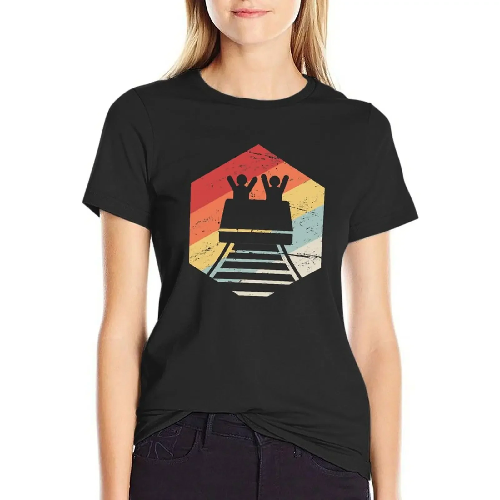 

Roller Coaster Theme Park Thrill Ride T-Shirt sublime funnys kawaii clothes Women's clothing