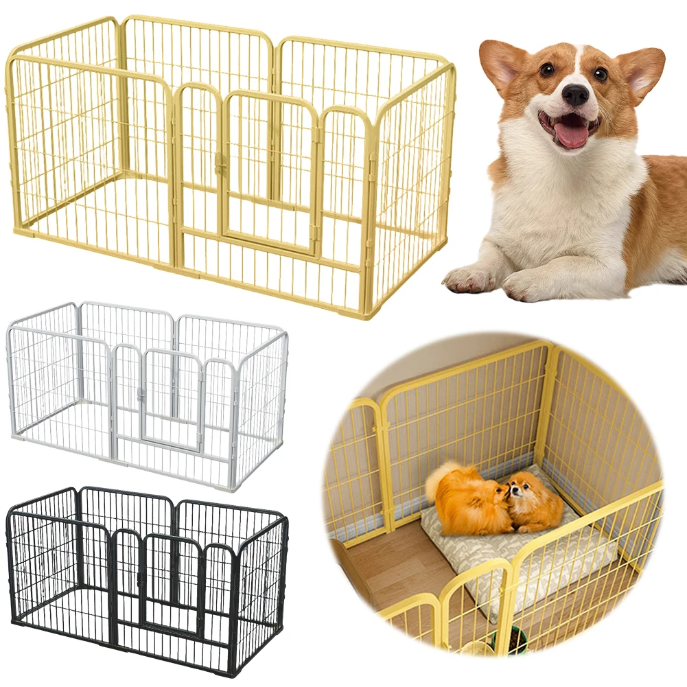 Parque infantil para cachorros y perros de alta resistencia, 6 paneles, jaula plegable para ejercicios de cachorros, valla de ejercicio para perros de alta resistencia para gatos, cachorros y conejos