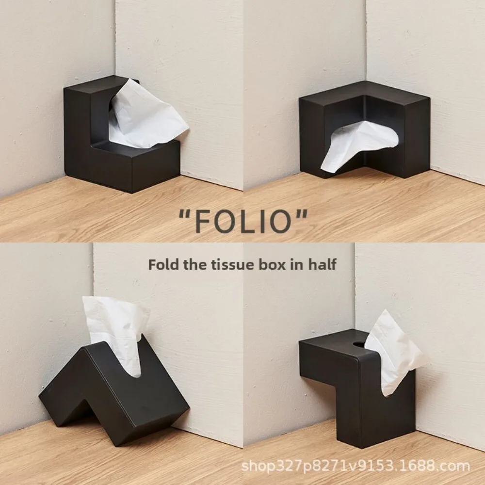

L Shaped Living Room Tissue Box Holder Decorative Facial Tissue Dispenser for Home Bathroom Office Use Modern Style