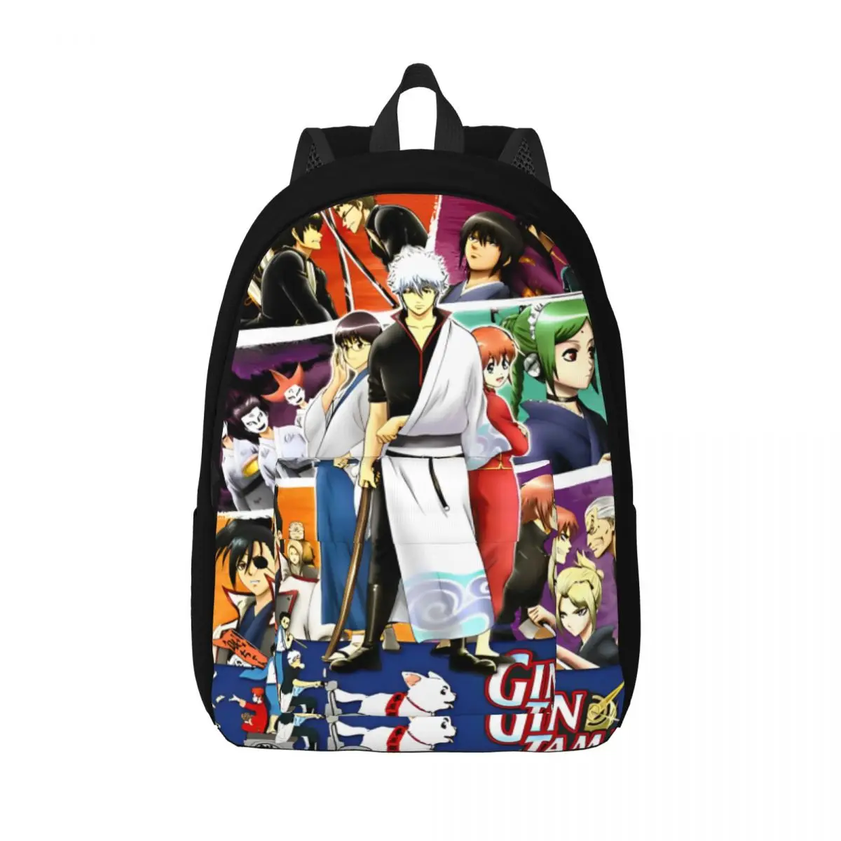 Gintokis witzige Abenteuer cooler Rucksack mit Tasche High School Gintama Daypack für Männer Frauen Laptop Computer Segeltuch taschen