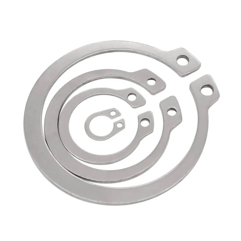 

50/20/10pcs GB894 304 Stainless Steel M6-M50 Shaft C Type External Circlip Bearing Retaining Clip Snap Ring