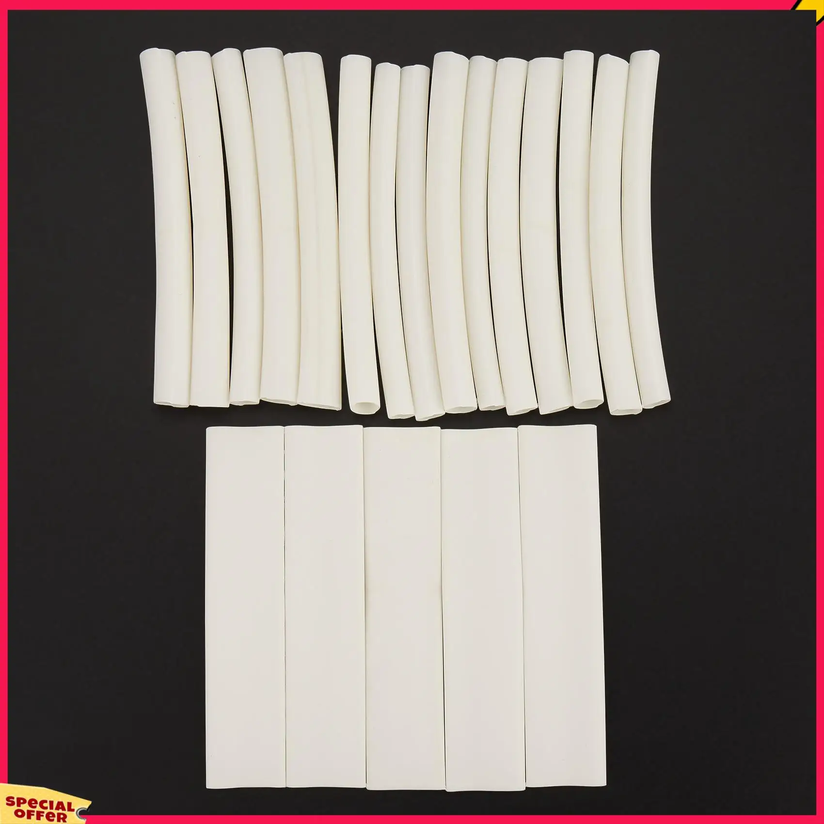 A39M 20 قطعة أبيض 3/4: 1 سلك لف أنابيب الانكماش الحراري لهاتف آيفون وآي باد لنظام أندرويد لأنابيب الانكماش الحراري لخط البيانات