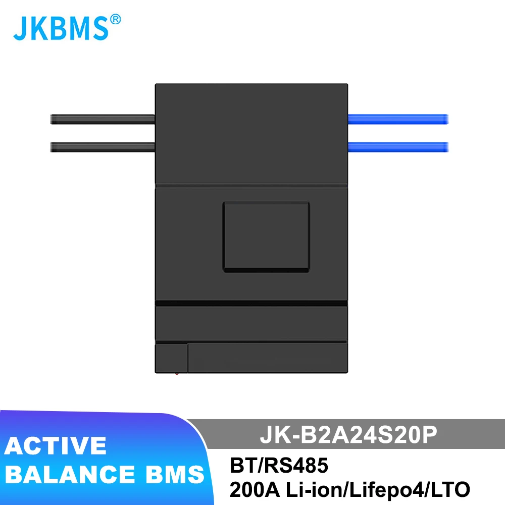 JKBMS B2A24S20P 2A BALANCE 200A BMS Bluetooth 36 В 48 В 60 В литий-ионный аккумулятор LTO 18650 Lifepo4 аккумулятор для хранения Bluetooth Bms