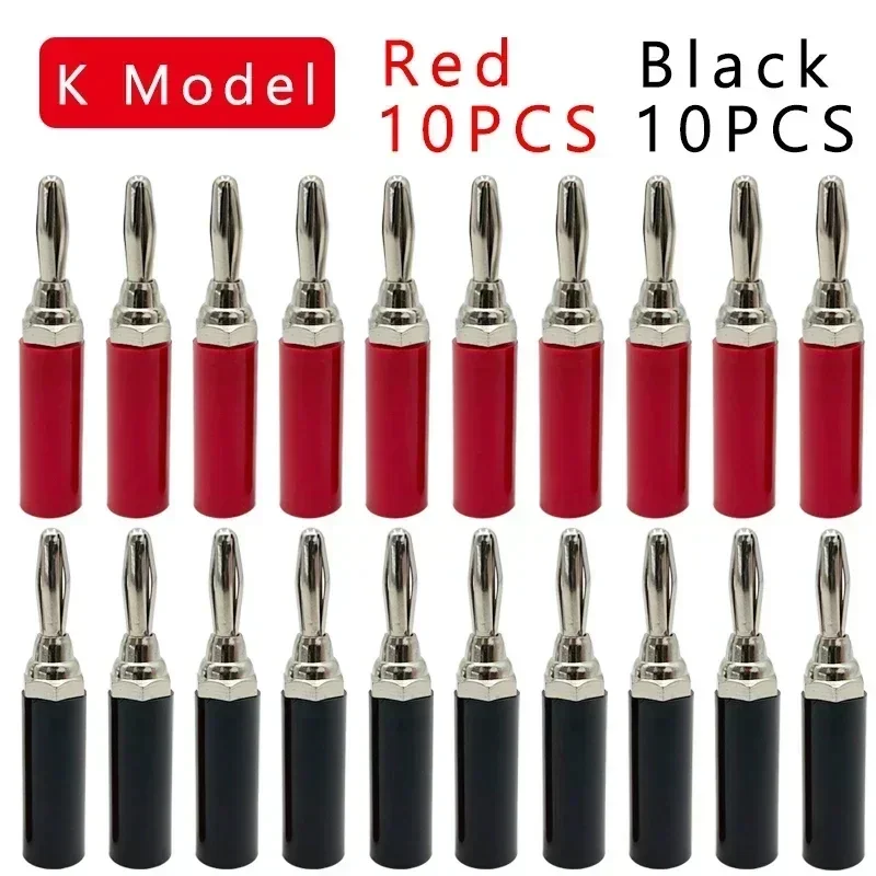 10/20 Stuks Banaan Connector Plug Jack Vergulde Muzikaal Geluid Audio Speaker 4Mm Banaan Pluggen Voor Audio Video Luidspreker Terminal