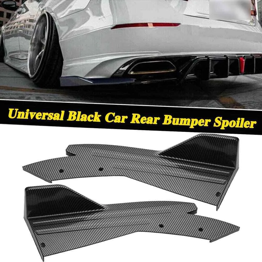 

Rear Bumper Wrap Angle Spoiler Splitter Lip Diffuser Carbon Fiber Look Universal United States