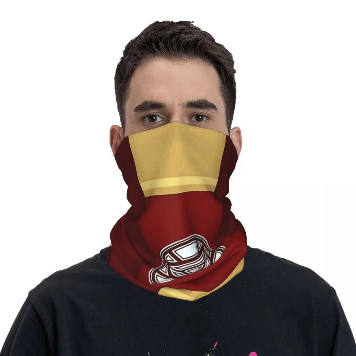 Unisex Marvel Homem de Ferro Enrole Cachecol, Balaclava, Polainas Pescoço, Motocicleta Clube, Ciclismo, Adulto, Caixa Vermelha, Prova de Coração, Inverno