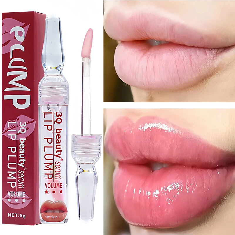 Óleo Essência Lip Plump, Aumentar Hidratante, Elasticidade, Reduzir Máscara Labial, Linhas Finas, Volumização Instantânea, Novo