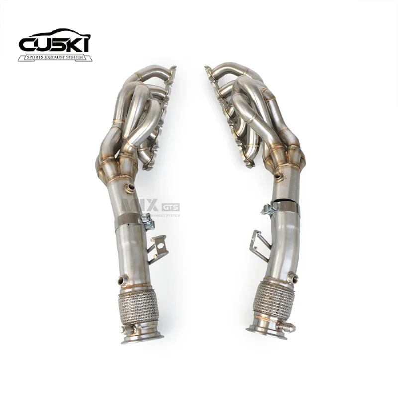 

Разъем выпускного коллектора для Lamborghini Huracan LP580/LP610 5,2 л 2014-2018, выхлопная труба из нержавеющей стали, уменьшает сопротивление выхлопной системы