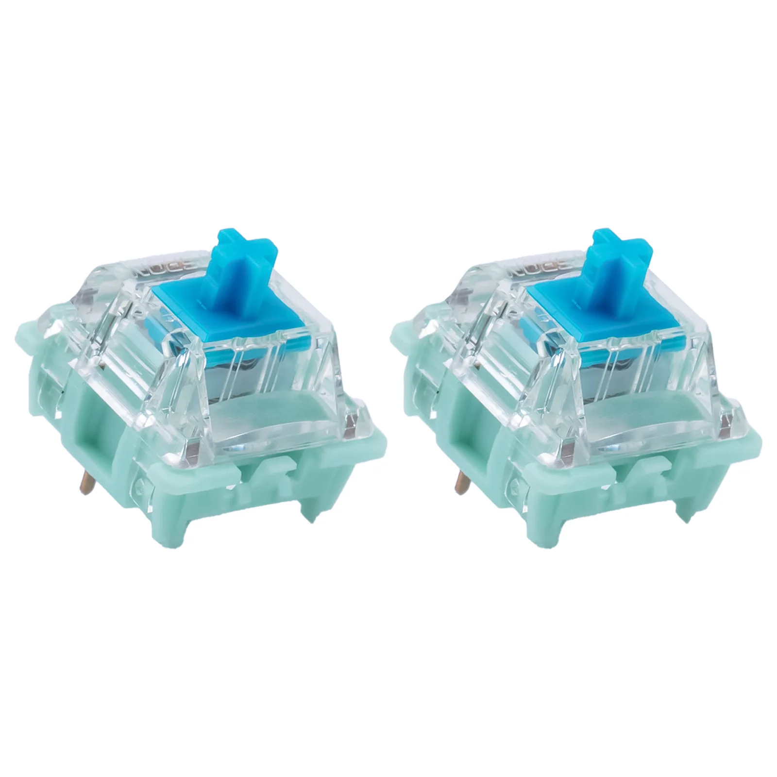 

Двухступенчатые пружинные предварительно смазанные переключатели серии Gateron Jade Blue V3 Pro, 3-контактные 60gf Clicky/RGB/светодиодные переключатели для механической клавиатуры