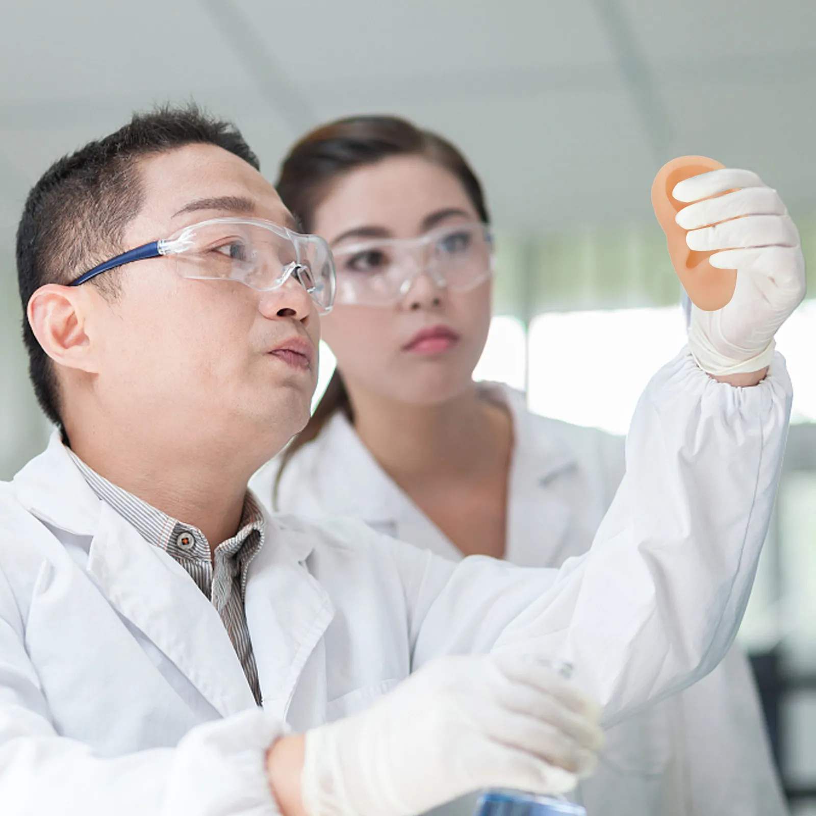 

1 шт. Силиконовая модель уха для обучения, демонстрационный инструмент для изучения анатомии человека, силиконовый учебный инструмент