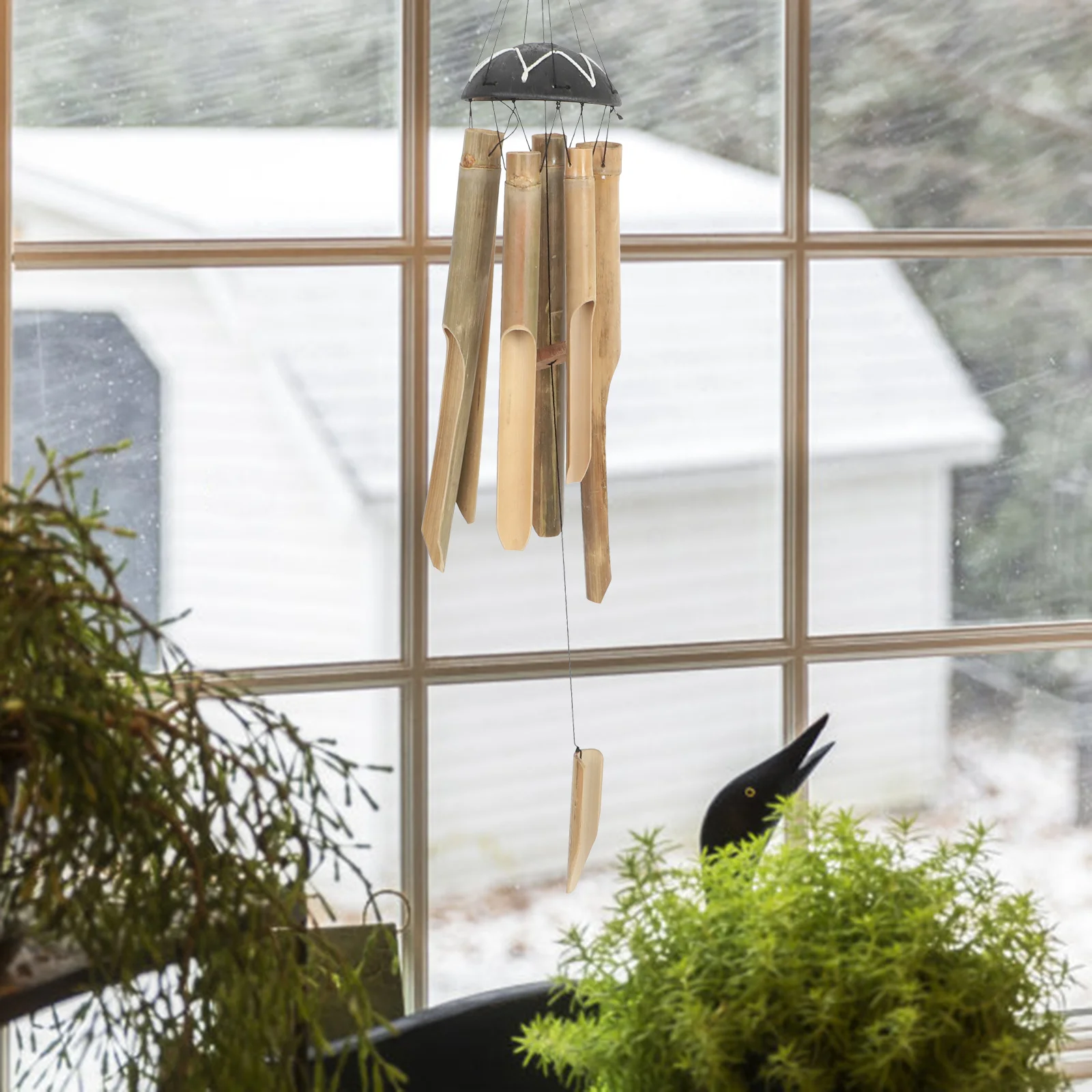 

Bamboo Wind Chimes Outdoor Wooden Deep Tone Patio Garden Balcony Yard Decor Large Bamboo Windchimes Large Wind Chimes