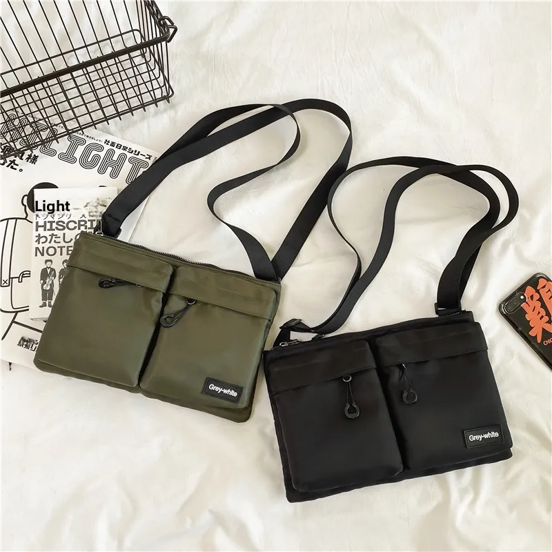 

Повседневная сумка-мессенджер из ткани Оксфорд для мужчин, спортивная, для работы, маленькая квадратная сумка, черная, для отдыха, модная сумка