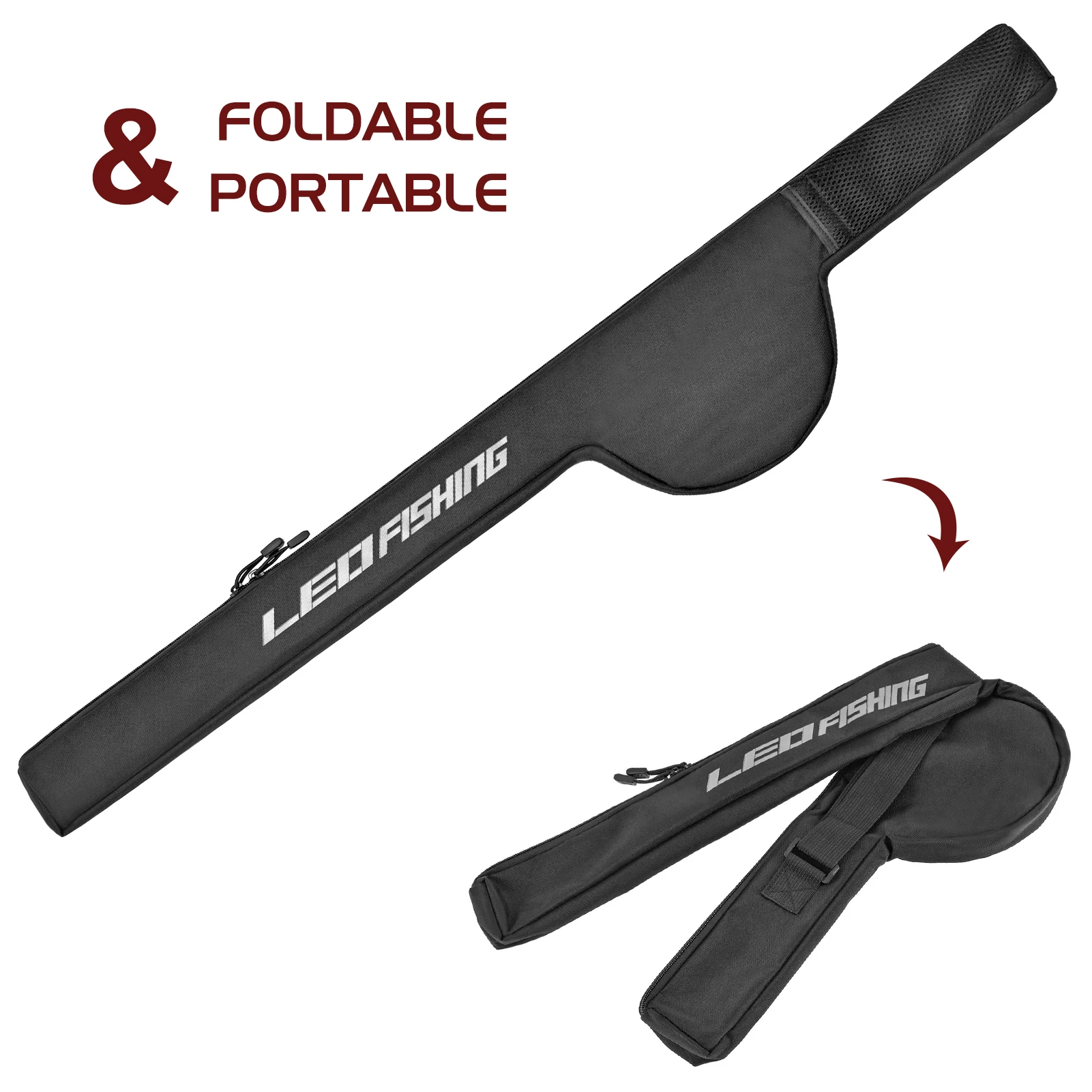85cm/106cm/126cm Fishing Rod Reel Bag Rod Shoulder Storage Bag Portable Rod Tackle Tool Carrier
