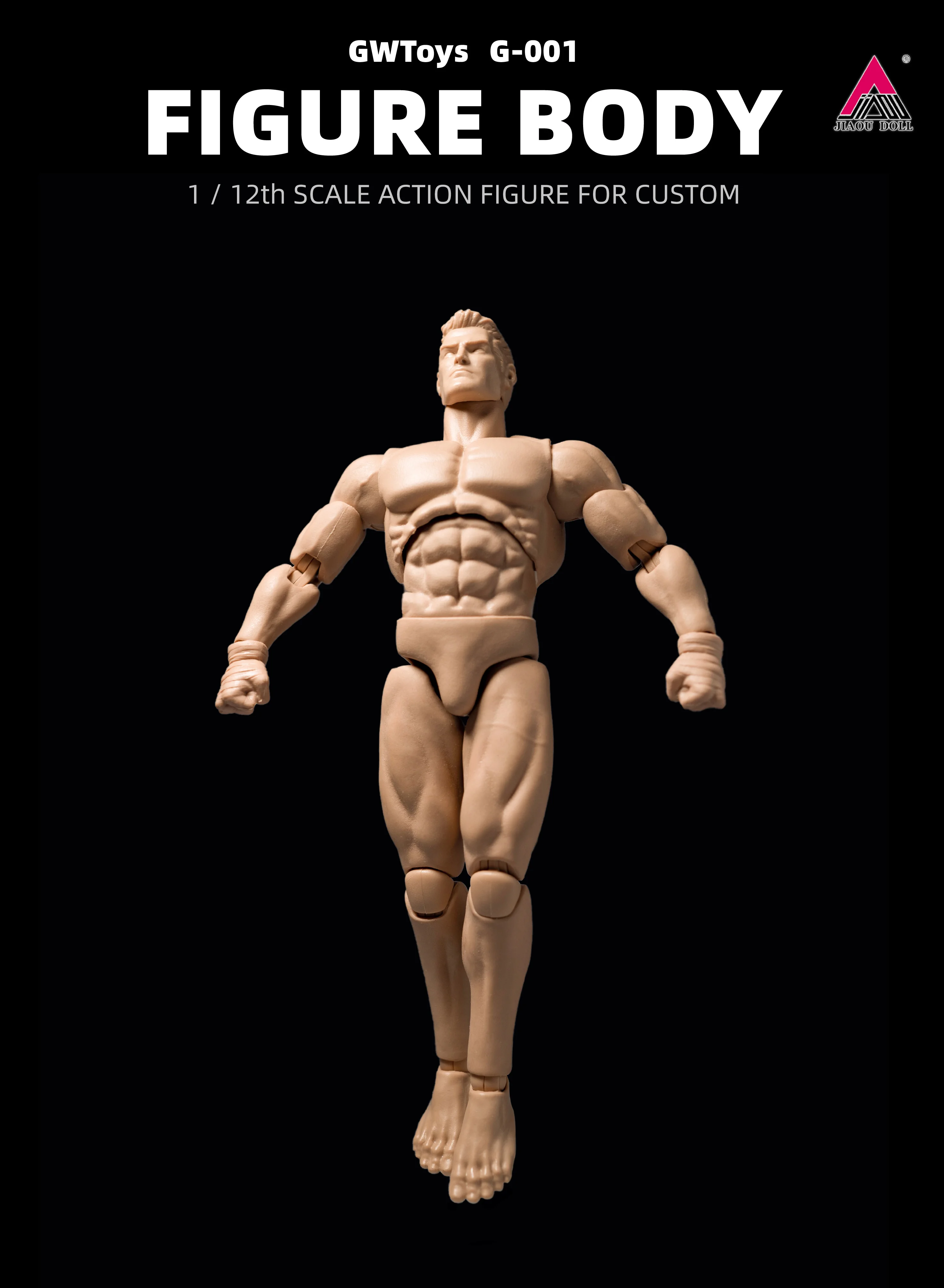 GWToys G001 1/12 Forte Corpo Muscolare Super Flessibile 16 cm Soldato Maschio Action Figure Corpo Articolato per Schizzo Personalizzato Pratica