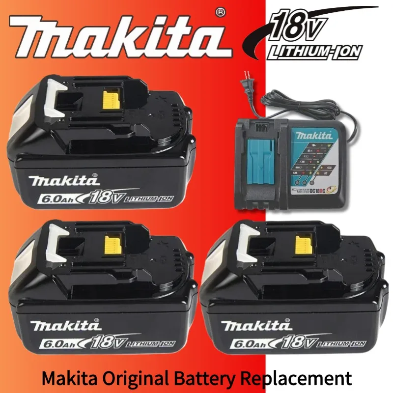 

Premium Makita 18V 6.0Ah Battery Built for Professional and Heavy-Duty Applications For LXT BL1830 BL1860 BL1840 BL1850 TD173D