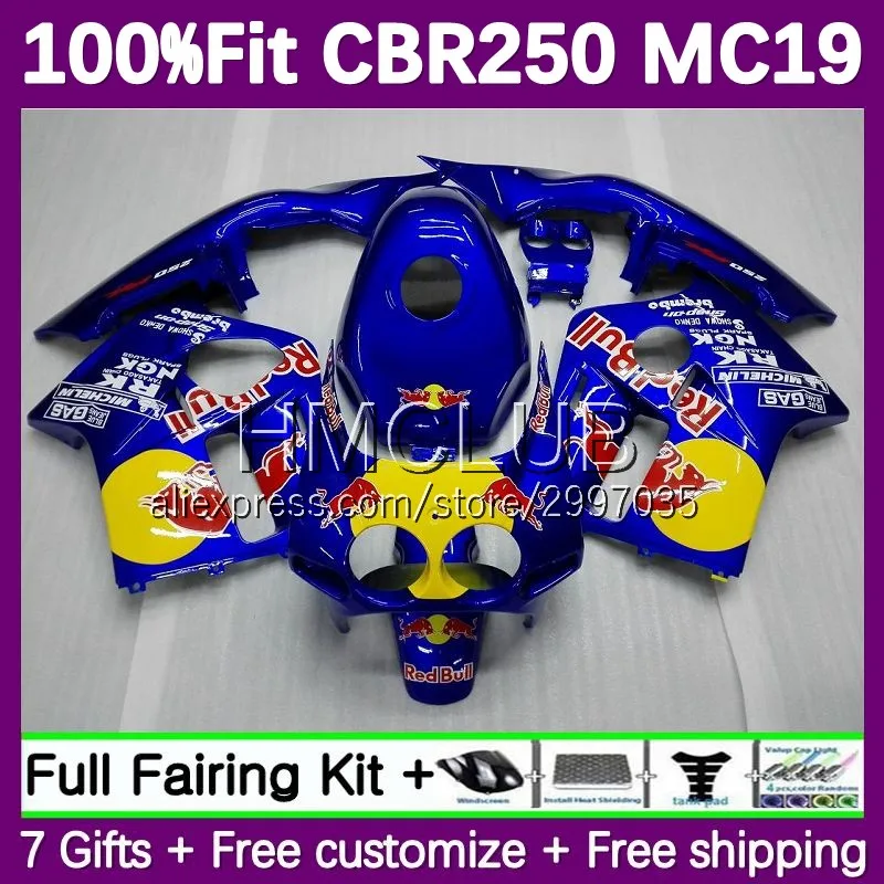 OEM Fairings For HONDA CBR250RR CBR 250 RR CC MC19 36No.44 CBR250 RR 1988 1989 CBR 250RR 250R 88 89 Injection Body yellow blue