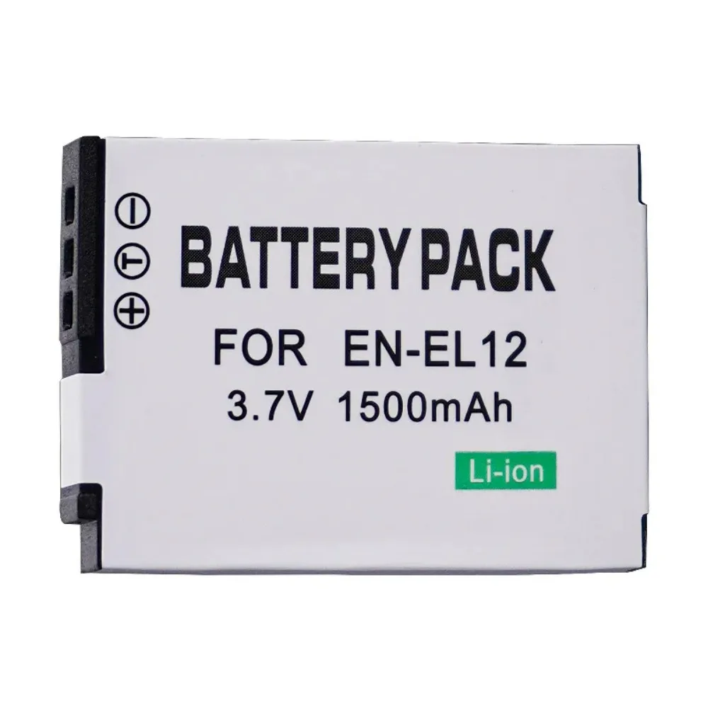 

ENEL12 3.7V 1500mAh EN-EL12 Camera Battery + LCD USB Charger Suitable for Nikon P300 P340 S9100 S8200 S630 S1000pj COOLPIX A900