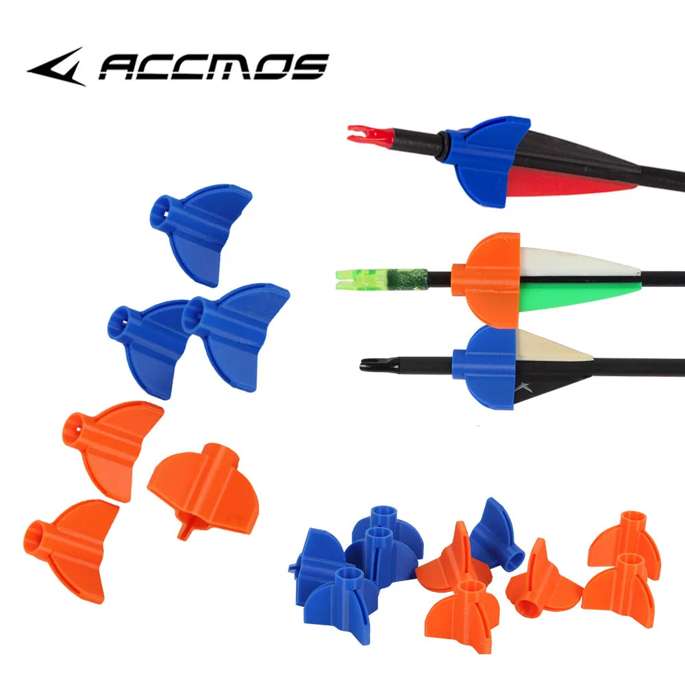 

6 шт., защитный чехол для стрелы с перьями, АБС-материал, защита для деформации сантехники для стрельбы из лука, охоты, аксессуары для стрельбы из лука