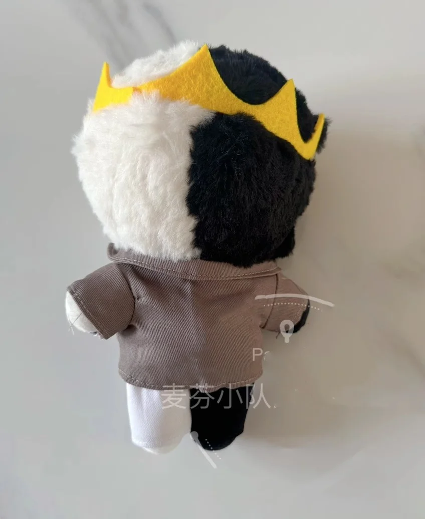 Plushie Game Ranboo 20cm Doll Toy Plush Body Clothes Clothing Crown Black White Cosplay Original Friend Kids Gift M