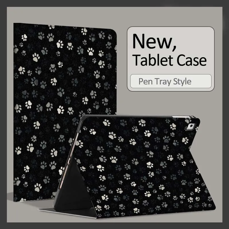 Animal Cat Paw Print Art Fashion For Xiaomi Poco Redmi Pad 8 2 4 C1 6 6S 7 7S SE 9.7 14 11 11.2 Inch Pen Tray Tablet Case
