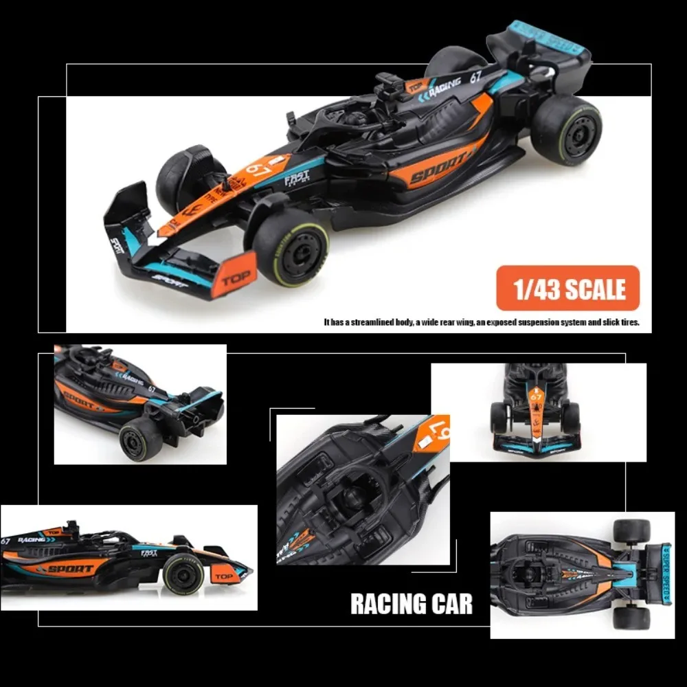 (En Bolsa) Coche de Carreras de Aleación a Escala 1:43, Exquisito Coche de Carreras de Fórmula de Aleación con Retroceso, Juguete para Niños, El Mejor Regalo de Cumpleaños.