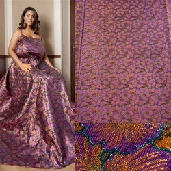 African Embroidery Lace Fabric High Quality French Gild Brocade Jacquard Lace DIY Fabric For Women Dresses Sewing Material A3750