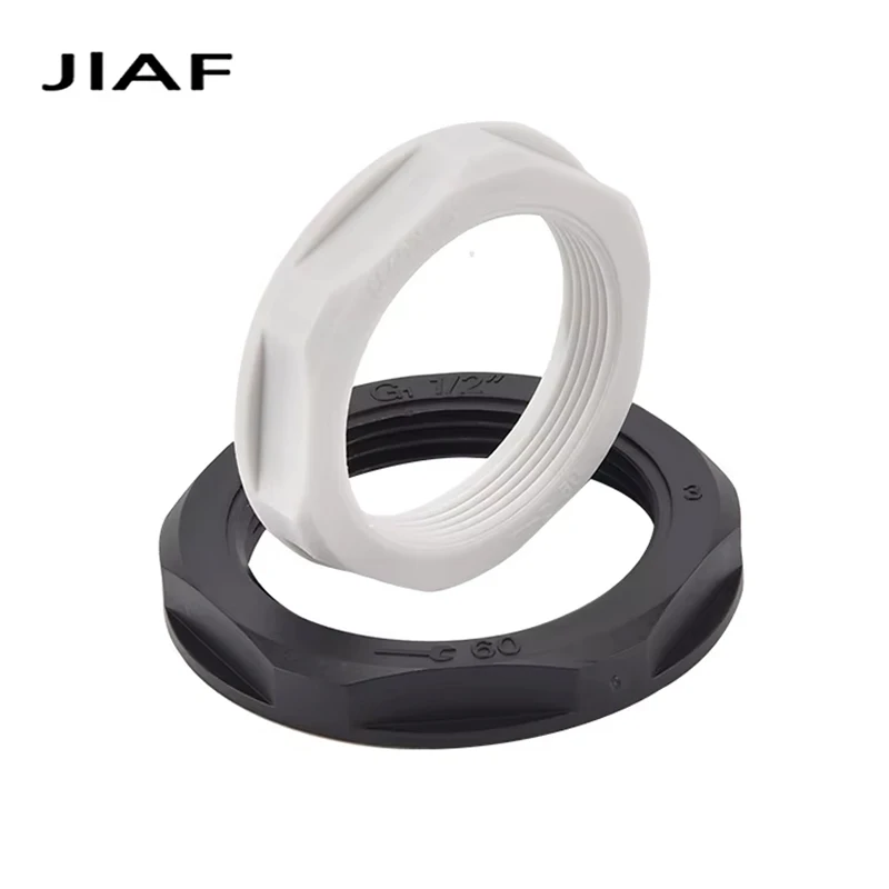 5/10PCS Flange M5-M63 Black White Nylon Nuts Hexagon Plastic Nut for Heat/ Electricity Insulation Metric Thread Flat Bottom Nuts