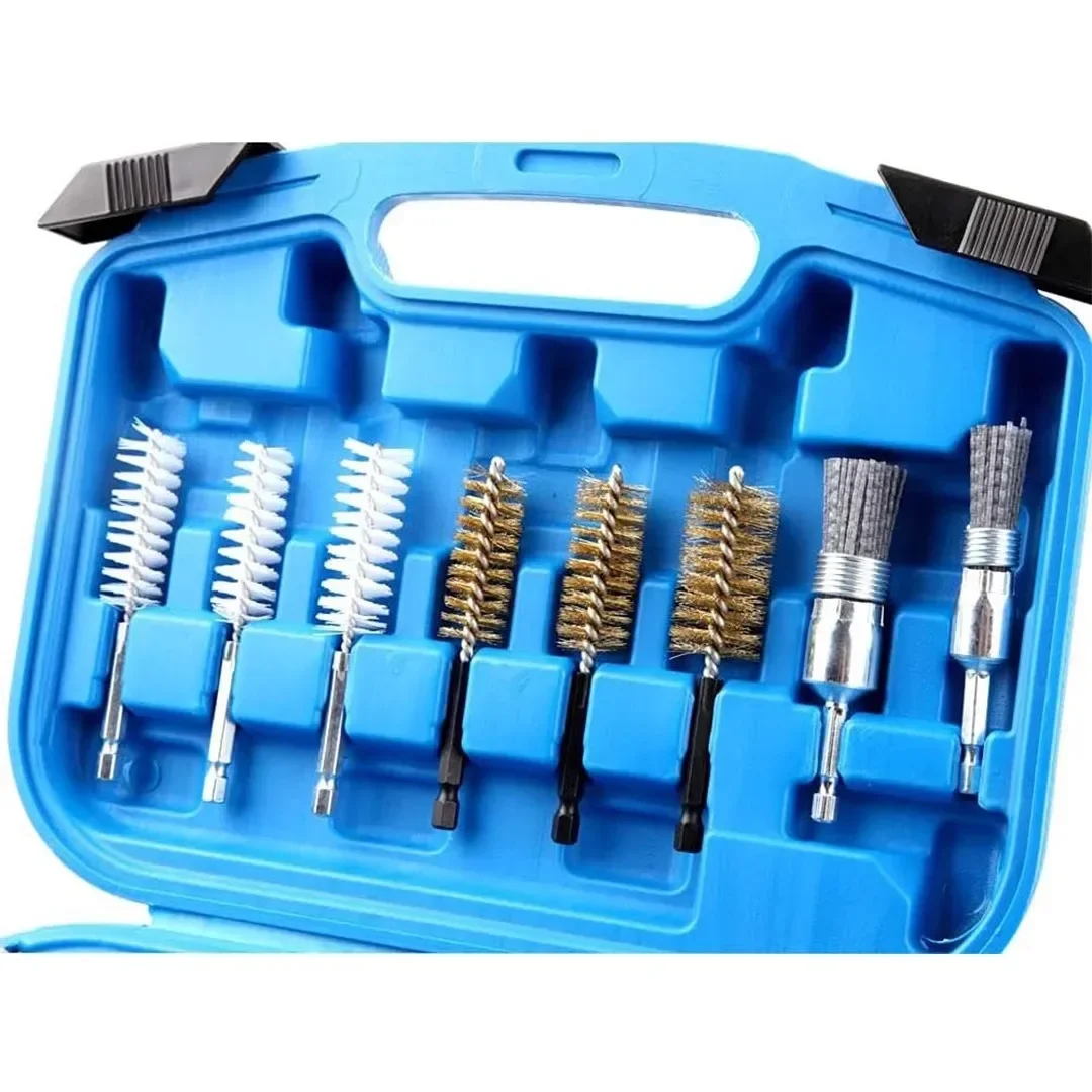 

New 19 Piece Set Of Fuel Injector Base Cleaning Tool Set Engine Cleaning Tool Kit