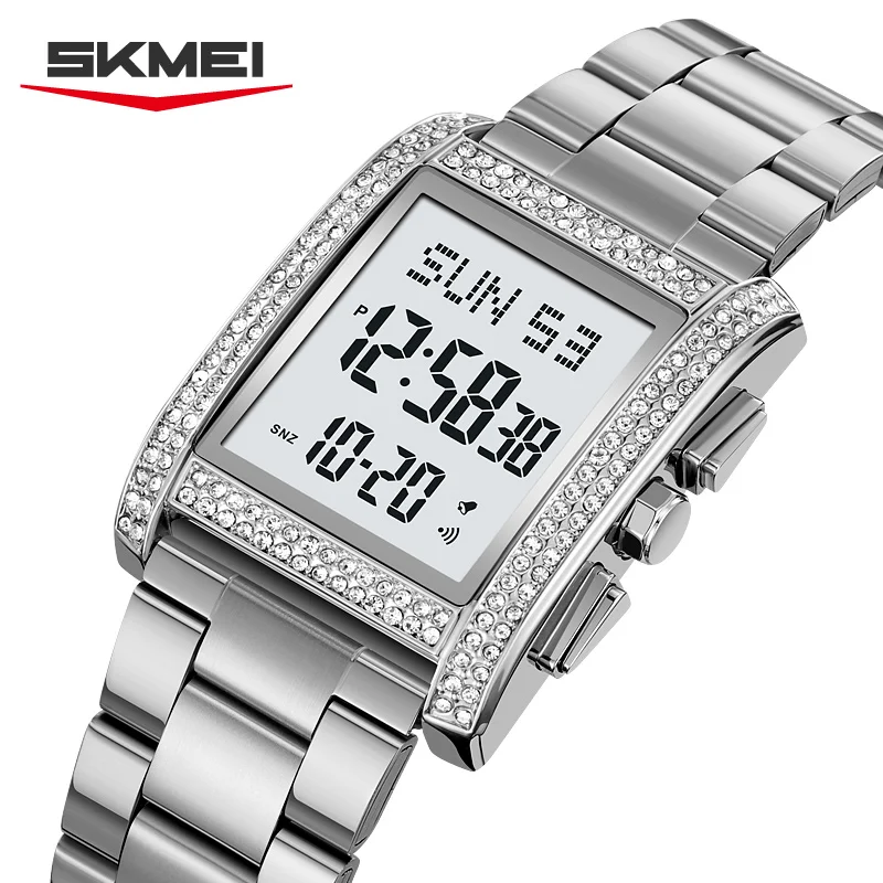 

SKMEI 2520 Elegant Men's Electronic Watch Alarm Clock Waterproof Calendar Stainless Steel Strap Fashion Digital Watches for Man