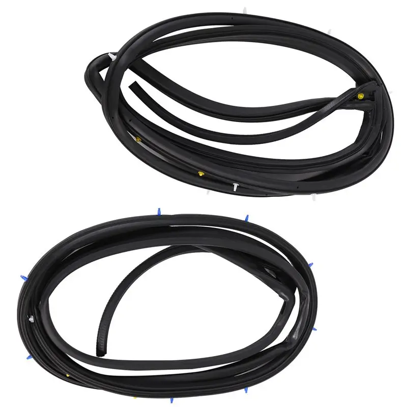 1Pair Rear Door Weatherstrip Waterproof Adhesive Strip 72850-SNA-A01 72810-SNA-A01 For Honda Civic 2006-2010