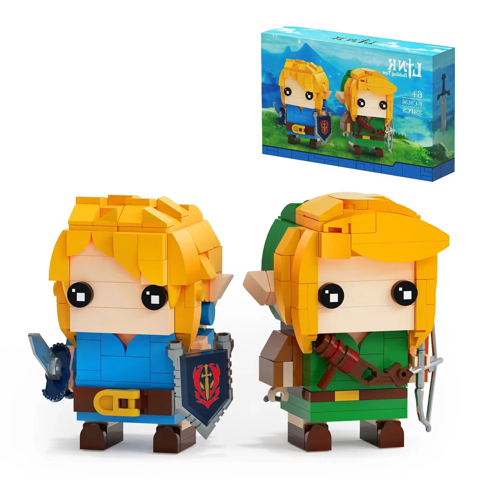 2 in 1 Link Model Kit Building Block Breath Of The Wild Brickheadz Link For Zeldaed Character Collection Toys For Kids Gift