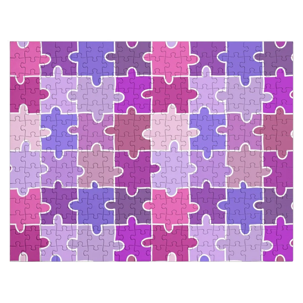 

Puzzle Pieces Pattern - Purple Version Jigsaw Puzzle Custom Kids Toy Wood Adults Woods For Adults Personalized Toy Puzzle