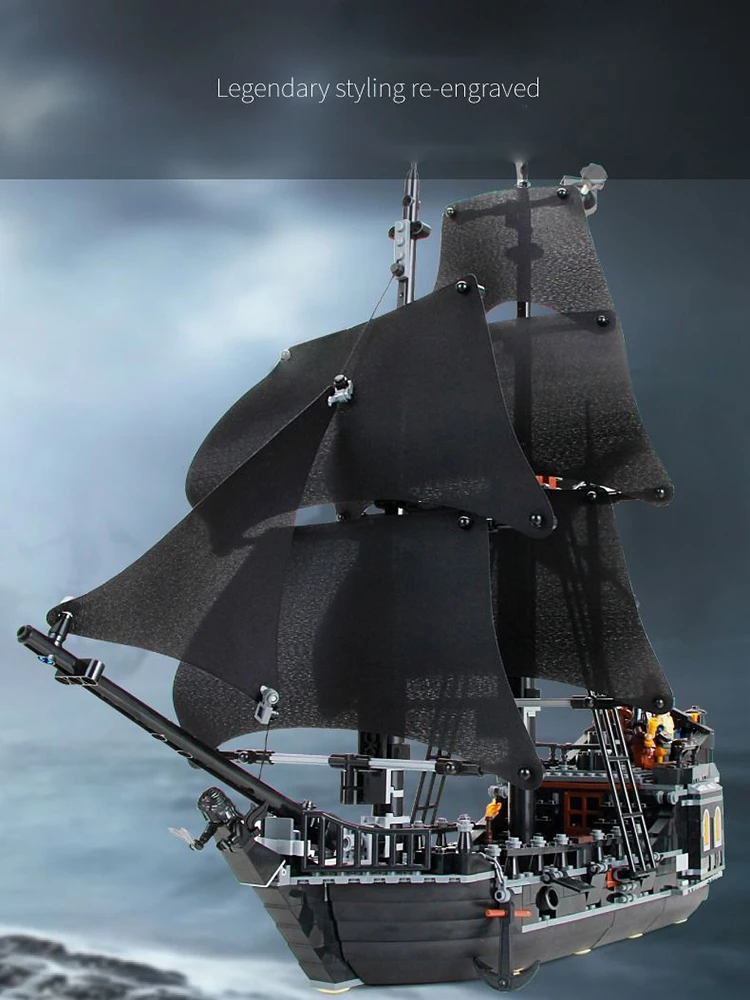 Pirates The Black Pearl Ship Building Block Model Caribbean Adventure Creative Brick Toy Children\'s Puzzle Assemble for Kid Gift