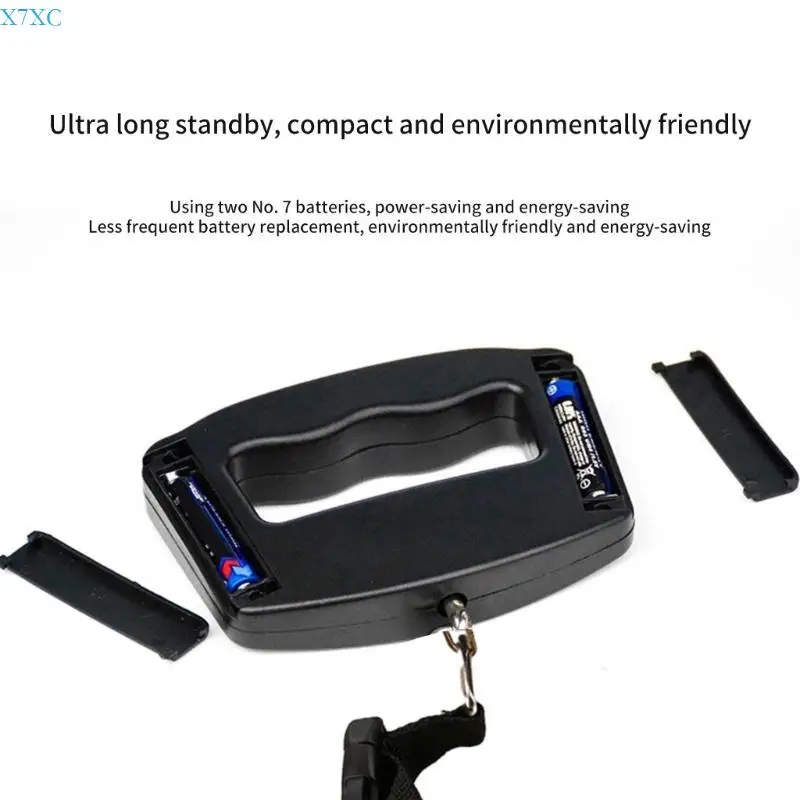 

X7XC 110lb/50kg Handheld Suitcase Scales with Hook for Home Travel Use