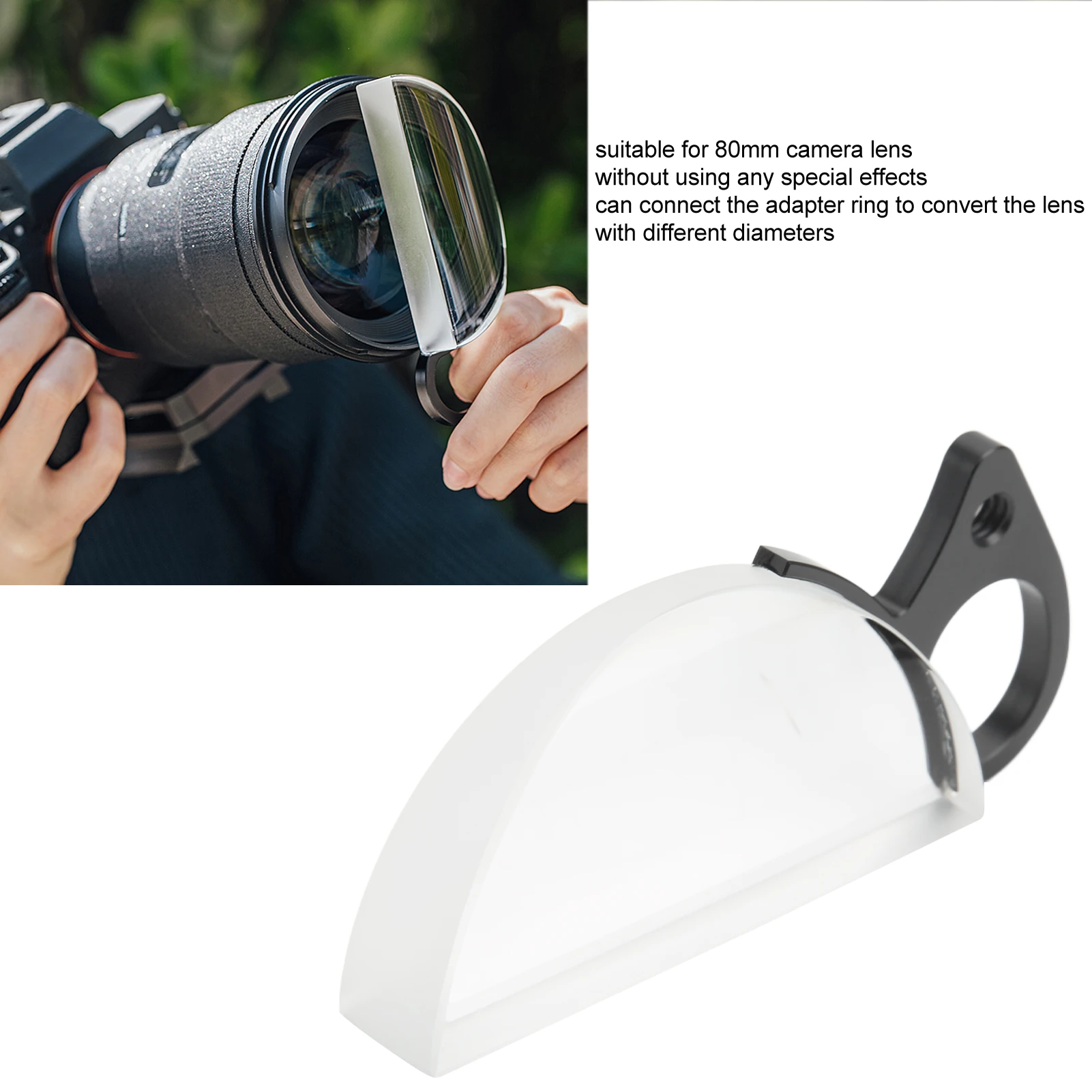 Camera Lens Prism  Wear Resistant Handheld Optical Glass High Transparency Camera Special Effect Prism for Photography