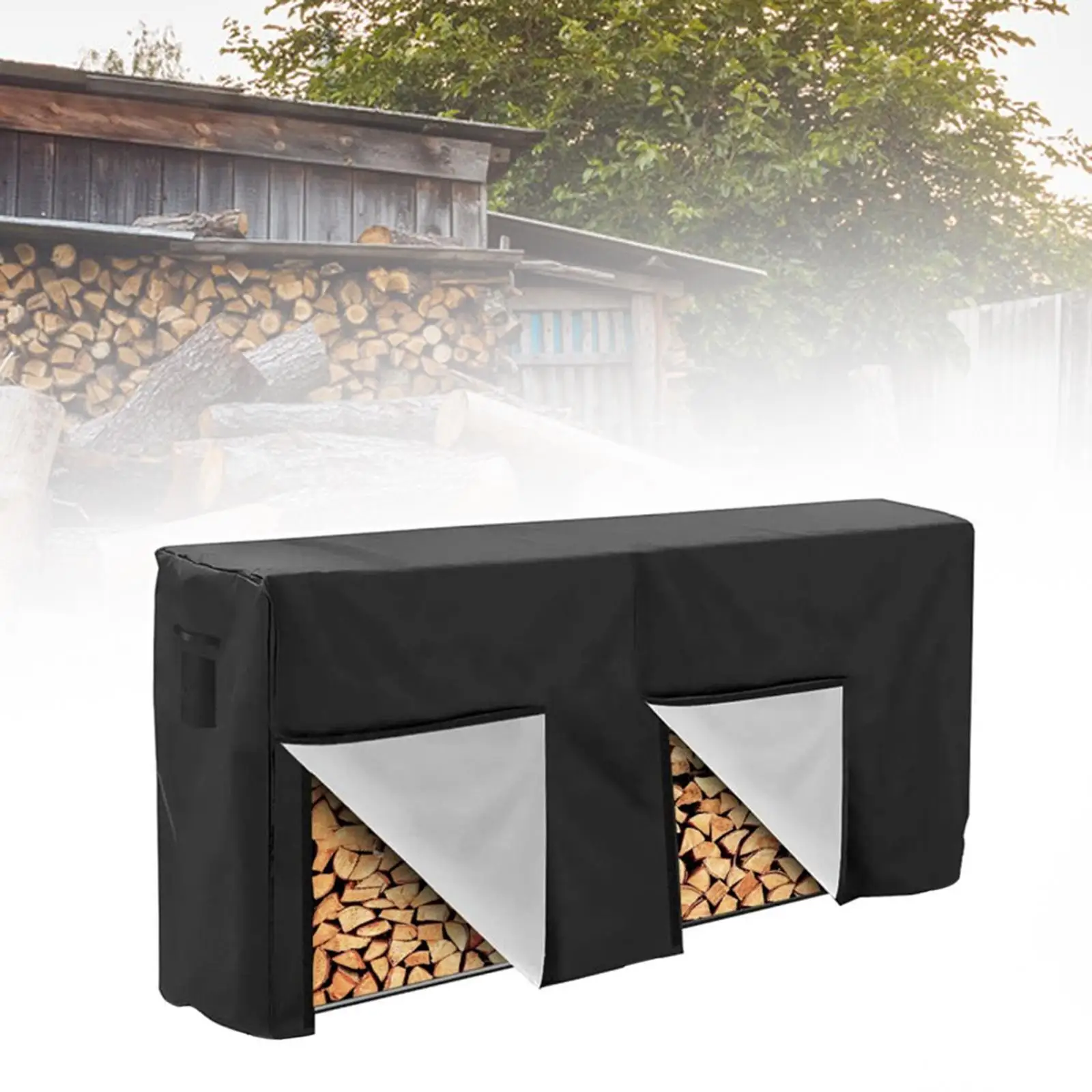 

Firewood Rack Cover Garden Patio Outdoor Indoor Portable Log Holder Cover