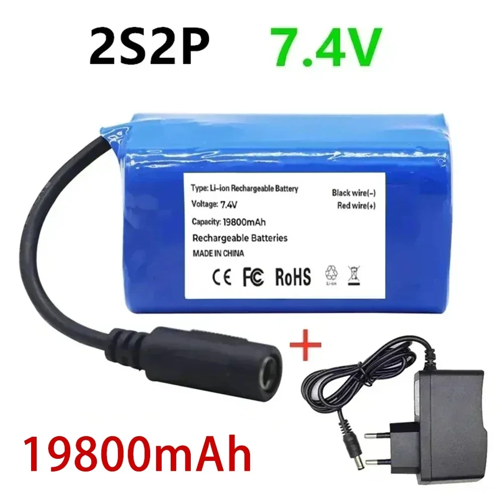 New 7.4V 19800mAh Battery For T188 T888 2011-5 V007 C18 H18 So on Remote Control RC Fishing Bait Boat Parts