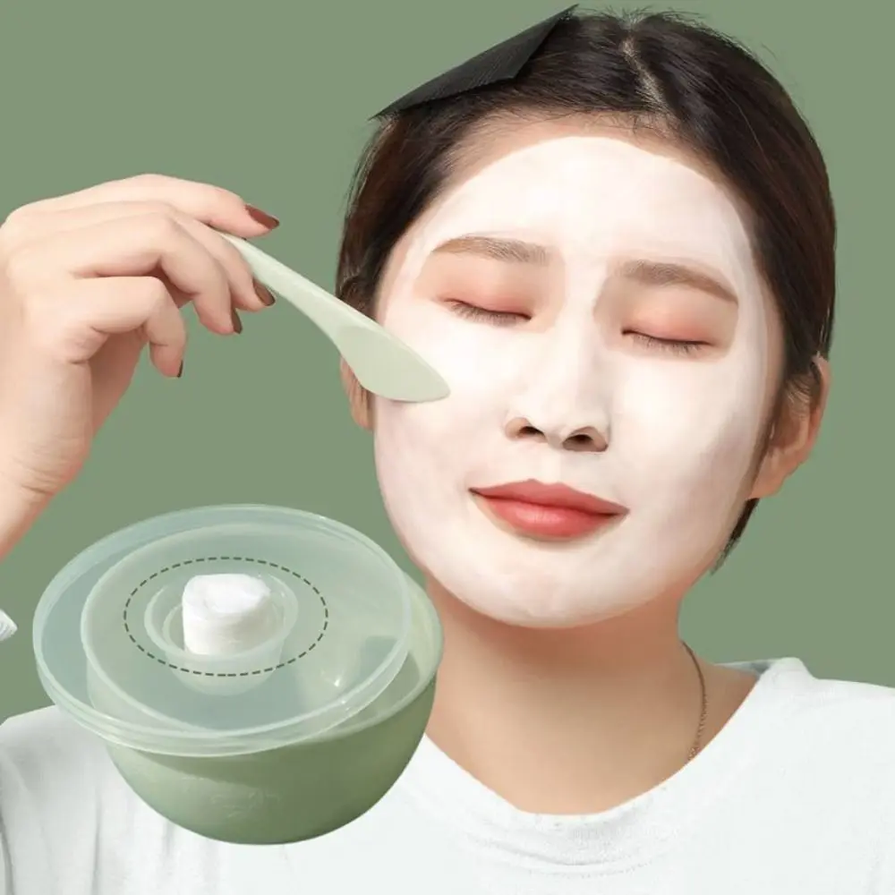 Juego de tazón de mezcla de mascarilla Facial verde, herramientas de belleza DIY, aplicador de máscara Facial de plástico duradero, cuidado de la piel reutilizable casero, salón de belleza