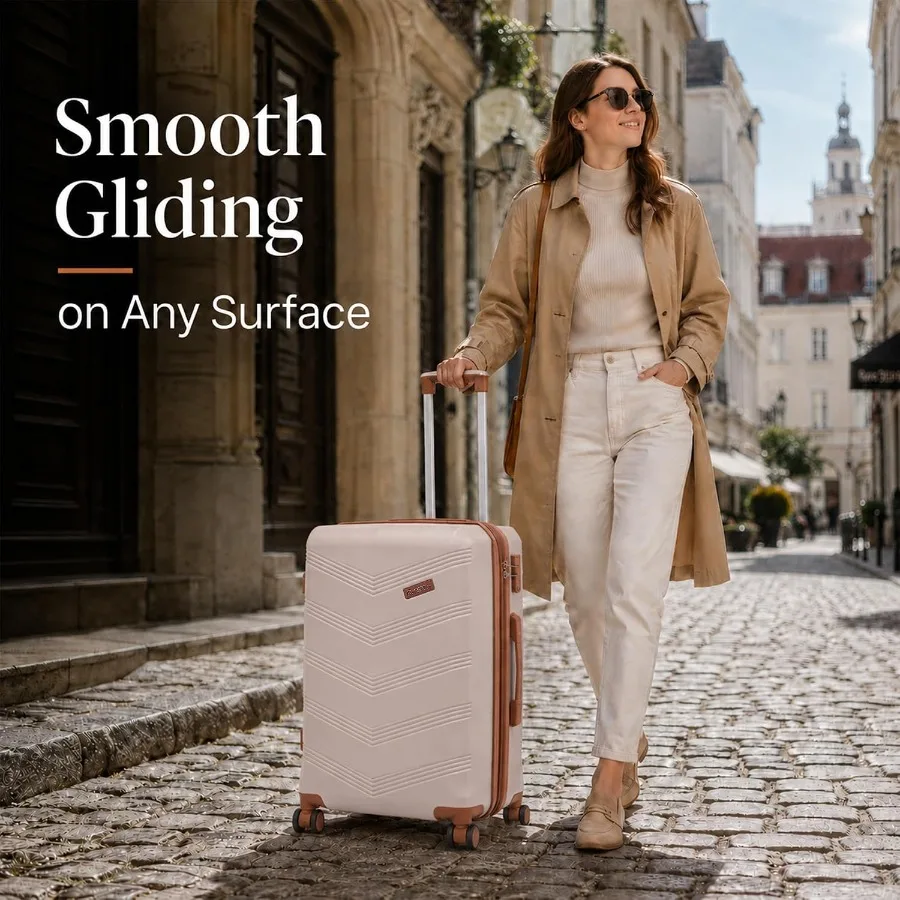 Expandable Luggage Sets Suitcases with Spinner Wheels